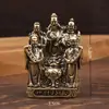 Ornamento da Fortuna de Cinco Vias em Latão para Loja, Escritório, Sala de Estar, Adoração Doméstica, Estátua de Buda, Estátua de Divindade Doméstica, Ornamento de Latão