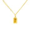 Colar de ouro areia National Trendy Pequeno terno de faixa de ouro feminino de longa duração Cor-resistente Brincos All-match Pulseira Liga de cobre Colar de ouro de imitação