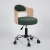 Silla de Computadora Compacta de Madera Maciza, Silla de Escritorio Sencilla, Silla Ajustable para Estudiantes, Silla Pequeña para Estudio en Casa con Respaldo, Silla de Oficina Giratoria