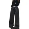 Pantalones Casuales de Cuadros Retro Pequeños y Perezosos para Mujer Otoño e Invierno 2026 Nuevos Pantalones de Pierna Ancha Que Cubren las Caderas y Te Hacen Ver Más Delgada