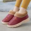 Pantuflas de algodón de invierno 2023 para hombre, talón de bolsa, impermeables, cálidas, de suela gruesa, forradas de vellón, para interior, de cuero, zapatos de algodón para el hogar, zapatos de felpa para mujer