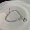S925 prata esterlina moda coreana em forma de coração liso INS Vento blogger pulseira personalidade destacável primeira jóia atacado
