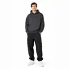 Sudadera con Capucha de Felpa Zorro Plateado de 400g, Peso Pesado, Algodón Puro para Hombre, Corte Holgado, Forro de Felpa, Color Sólido, Marca de Moda, Chaqueta Deportiva y Casual para Otoño e Invierno