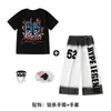 Ropa de Performance para Niños de Street Dance Pantalones Degradados para Niños Hip-Hop Traje de Baile Verano para Niños Hiphop Performance de Escenario