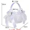 Cesta de flores para novia de estilo europeo, decoración con flores artificiales, juego de cestas de mano para florista, suministros de boda en forma de corazón, cesta decorativa