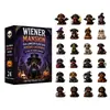 Nuevo colgante acrílico de caja sorpresa para decoración de Halloween, con diseños de calabaza, gato y bruja para decoración de patio exterior