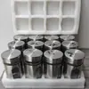 Botella Transparente para Condimentos con Tapa de Madera, Botella para Condimentos de Barbacoa, Botella de Vidrio, Botella Vacía, Botella de Vidrio a Prueba de Fugas para Sal, Frasco para Condimentos, Botella Pequeña, Botella Dispensadora