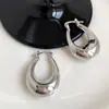 Diseño de Nicho Europeo y Americano de Alta Gama Lujo Ligero Pendientes Versátiles Viento Frío Pendientes de Gota de Agua Plateados Pendientes Exagerados Producto Nuevo