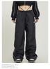 Pantalones casuales rectos de pierna ancha para hombre, estilo retro americano, de calle alta, 2023, nuevos pantalones a juego de moda.