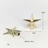 En Stock Decoración de Árbol de Navidad de Fibra Óptica Estrella de Cinco Puntas Pequeña de 4.5 cm, Estrella para la Punta del Mini Árbol, Accesorio de Decoración Navideña