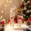 2027 Zodíaco de Ano Novo Ovelha Pingente Acrílico Plano Natal Ano Novo Ovelhinha Enfeite Decoração de Árvore de Natal Chave