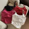 Estilo Americano Estilo Puro Deseo Chica Sin Costuras Diseño Versátil Espalda Hermosa Espalda Hueca Sin Espalda Color Sólido Camisola Chaleco Mujer