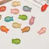 Cuentas Sueltas de Vidrio de Peces Pequeños Dorados Retro Color Transparente Colorido Forma de Pez Cadena de Cuentas Materiales para Pendientes Pulseras Hechas a Mano DIY