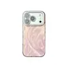 Funda de Teléfono Minimalista de Gama Alta con Patrón de Plumas para Apple 17 Pro Max, Compatible con 16 Pro Max, Galvanizada para 15 Pro y 14 Pro