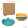 Amazon Tk Plato de Paja de Trigo Plato de Hotel Plato para Frutas Hogar Nórdico Plato para Ensalada Plato de Plástico PP