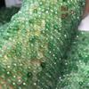 Wanya Crystal Natural Verde Morango Cristal Faceta Corte Diamante Face Loose Beads Semiacabado DIY Joias Acessórios