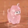 Micro-paisaje creativo lindo alpaca luminosa adorable adornos de resina accesorios para bolsa ciega diy adornos pequeños de escritorio para coche