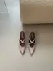 Mules sin cordones para mujer con punta fina, estilo francés, tacón de cuña, Nueva Colección Primavera 2026
