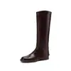 Botas cortas que se pueden usar como botas altas, caña de bota desmontable, modelo 2026, tacón medio grueso, punta redonda, piel genuina, botas de montar de tubo alto