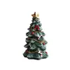 Resina Transfronteriza Escritorio Árbol de Nieve Verde Árbol de Navidad Adornos Pequeños Mini Decoración Festiva Arreglo Venta al por Mayor