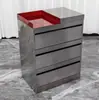 Gabinete de corte de pelo de acero inoxidable para barbería estante de almacenamiento para salón de peluquería gabinete pequeño carrito gabinete de herramientas simple para barbería