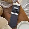 Songmu Meias Femininas Versáteis de Algodão para Outono/Inverno Novo Estilo Designer Bolinhas Chá Doce Estilo Coreano Ins Meias de Cano Médio Meias Enrugadas