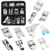 Calcador Multifuncional para Máquina de Costura Conjunto de 11 Peças Brother Singer Butterfly Leap Overlock Zíper Botão Máquina de Costura
