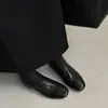 Botines Chelsea de piel de vaca lavada de alta calidad muy versátiles Otoño/Invierno 2026 tacón bajo grueso punta redonda piel genuina slip-on tobilleros para mujer