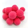 Al por mayor personalizado bola de pelo de alta elasticidad accesorios hechos a mano para bricolaje color poliéster zapatos y sombreros tamaño bola de pelo de color mixto bola de felpa