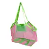 Bolsa de Praia de Malha Portátil Transfronteiriça Grande Capacidade Bolsa de Armazenamento de Viagem Bolsa de Armazenamento de Brinquedos de Malha Bolsa de Natação Dobrável