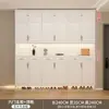 Zapatero de Madera Maciza para Entrada, Gran Capacidad, Divisor Integrado para Sala de Estar, Gabinete de Almacenamiento Montado en la Pared