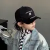 Gorra de Béisbol Infantil Estilo Coreano para Niñas Mayores, Bordada Personalizada Marca de Moda Gorra Rosa de Copa Suave con Bordado Desgastado