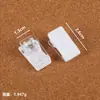 Clip de Plástico Acrílico Accesorios de Papelería Clip Transparente Pequeño Clip con Pegamento Carpeta Manual de Bolsillo Clip de PP DIY