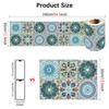 Suprimentos de Comércio Exterior Adesivos Decorativos Autoadesivos para Cintura com Padrão Mandala Azul para Reforma de Paredes de Cozinha e Sala de Estar Sem Deixar Cola