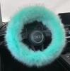 Cubierta de felpa para volante, anillo de goma engrosado multicolor, cálida, especial para volante de coche, suministro de comercio exterior, fabricantes transfronterizos para la venta
