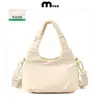 Bolso de Hombro de Mano para Mujer, Bolso de Hombro Suave Fruncido, Bolso tipo Concha de Gran Capacidad, Bolso de Nicho para Mamá Viajera, Logo Personalizado