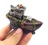 Especial para Aquários Pequenos, Mini Navio Pirata, Navio Podre, Paisagismo de Aquário, Paisagismo de Aquário, Barco Decorativo, Naufrágio de Resina