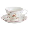 Taza de café y plato retro rosa francés, estilo ins, taza de cerámica, lindo corazón de niña, plato para refrigerio de té de la tarde