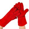Guantes Largos de Soldadura Cuero de Primera Capa Resistentes a Altas Temperaturas Protección Laboral Aislamiento Guantes de Cuero Completo Doble Capa Soldadura Soldador Guantes