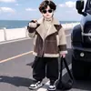 Roupas de Outono e Inverno para Meninos Jaqueta com Veludo Extra Roupas de Inverno Infantis 2026 Novo Estilo Casaco de Lã para Bebê Tendência
