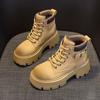 Botas Martin Botas de Motocicleta Retro para Mujer 2026 Nuevo Estilo Europeo y Americano Botas Cortas de Trabajo de Cuero Estilo Británico Botas Versátiles para Mujer