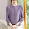 Suéter de otoño para mujeres de mediana edad y mayores, de los 60 y 70, suéter para mamá, suéter para abuela, prenda exterior de primavera y otoño, cárdigan