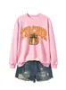 Amazon eBay tienda independiente moda casual versátil mujer maestro estampado de leopardo lazo otoño e invierno sudadera