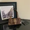 Bolso de axila de moda nuevo para mujer, bolso de mano estilo coreano patchwork vintage 2026 nicho estampado de leopardo de un solo hombro