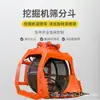 Cubo cribador giratorio para excavadora, Excavadora modificada con cribadora de rodillos, Cribado para separación de arena y grava, Cubo cribador para limpieza de ríos