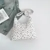 2026 Nova Bolsa Tote de Veludo Cotelê Doce e Fashion com Laço, Bolsa de Ombro Transversal Simples de Grande Capacidade para o Dia a Dia