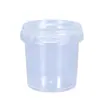Cubo de Plástico de Grado Alimenticio Redondo PP Sellado Bolsa Redonda Cubo de Almacenamiento para Té de Leche con Tapa Exquisito Fabricante Personalización Lista para Usar
