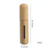 Frasco Refilável de Madeira de Bambu de Alta Qualidade com Enchimento Direto na Parte Inferior, Borrifador de Névoa Fina Portátil de 5ml/8ml, Frasco Vazio de Amostra Premium