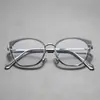 Nuevas Gafas Metálicas Estilo Coreano Ojo de Gato Anti Luz Azul Lisas para Viajes Diarios y Look Natural, Armazón de Gafas Wm89016