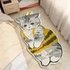 Alfombra tipo cachemira para gato, manta de noche, tapete para piso de sala de estar, dormitorio, lavable a máquina, lindo dibujo animado, tapete para mirador, alfombra para el hogar
